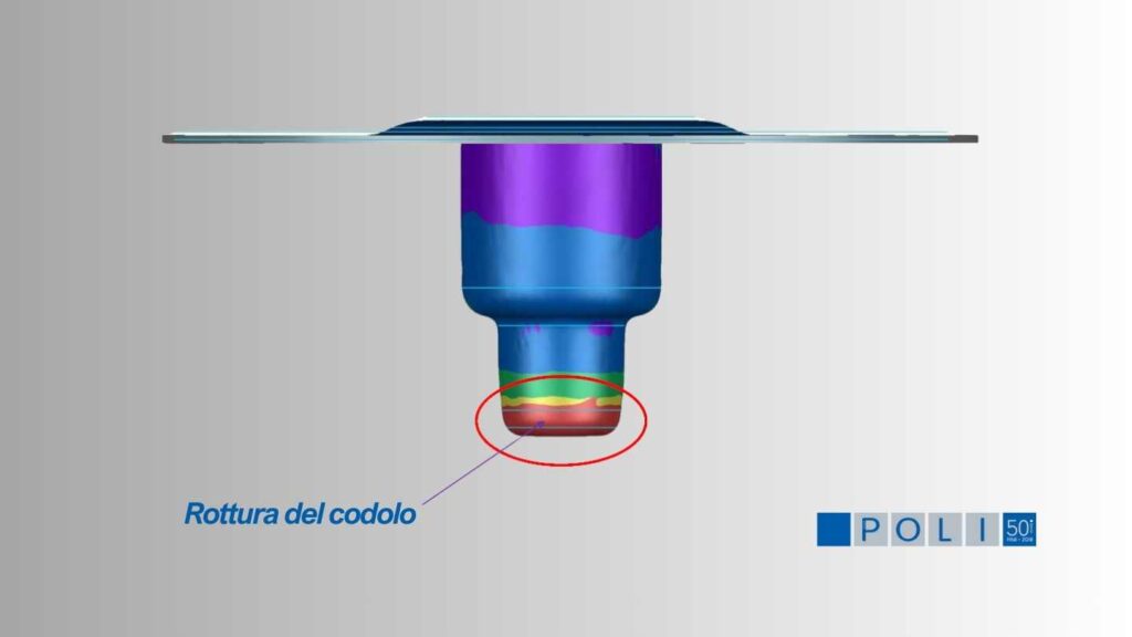 Simulazione stampaggio della lamiera metallo